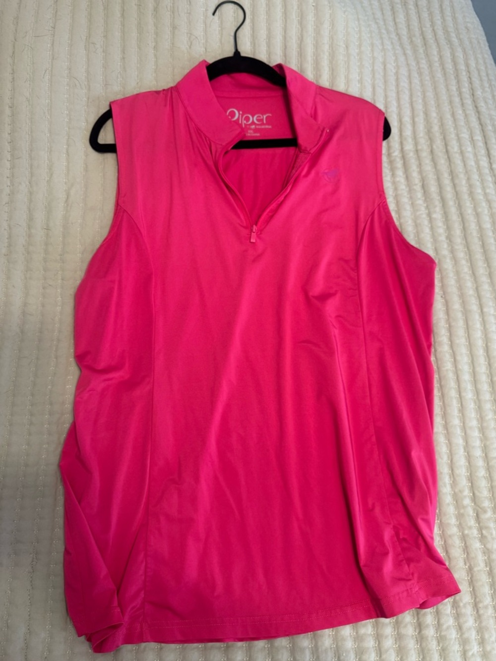 Piper Sleeveless Pink 1/4 Zip Tank